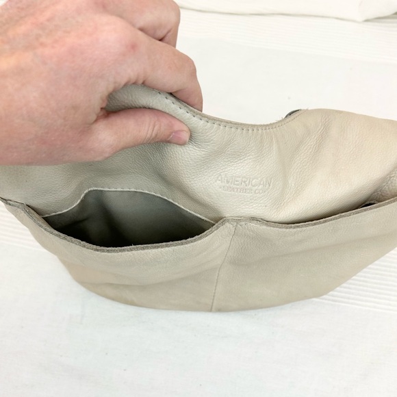 American Leather Co. Carrie Hobo Bag in Ivory Cream Stone - Picture 11 of 16